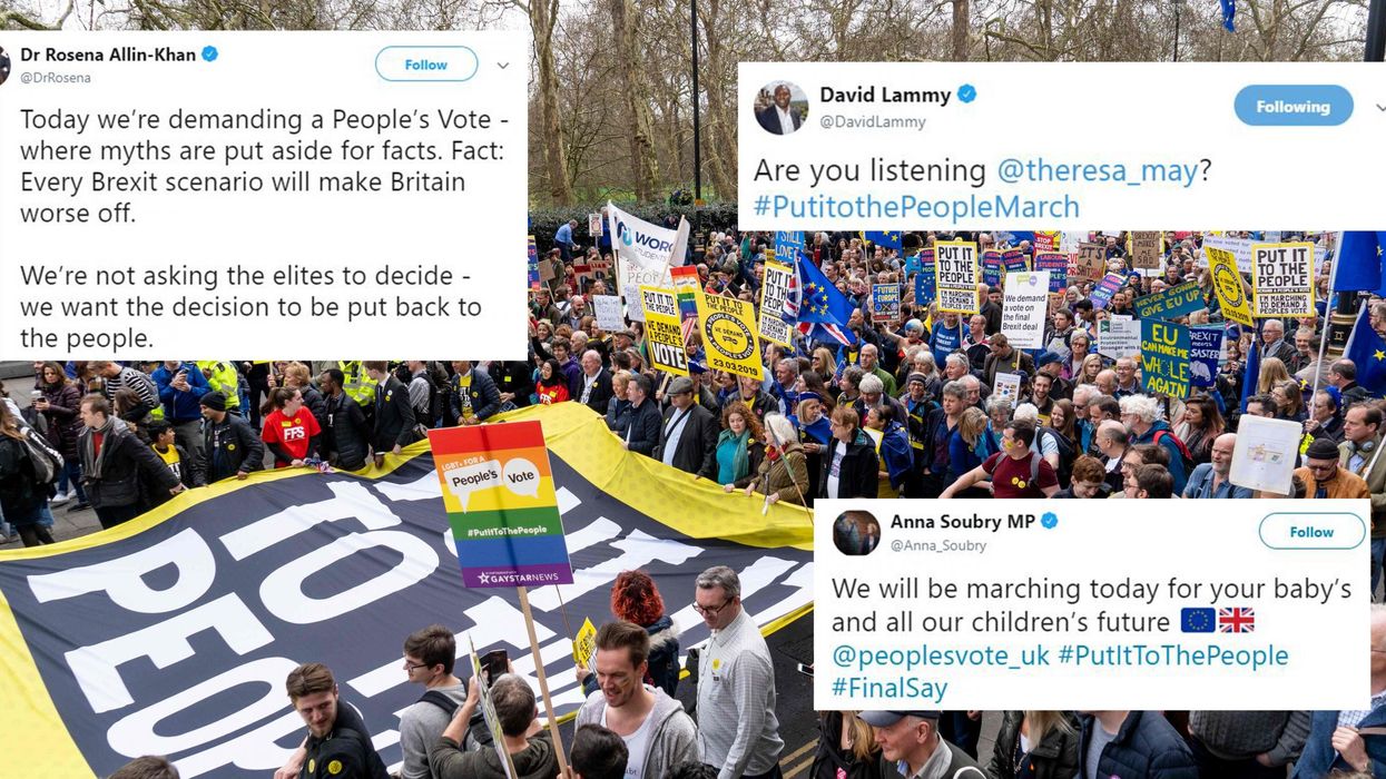 Here's how MPs are reacting to the massive Put It to the People march happening right now