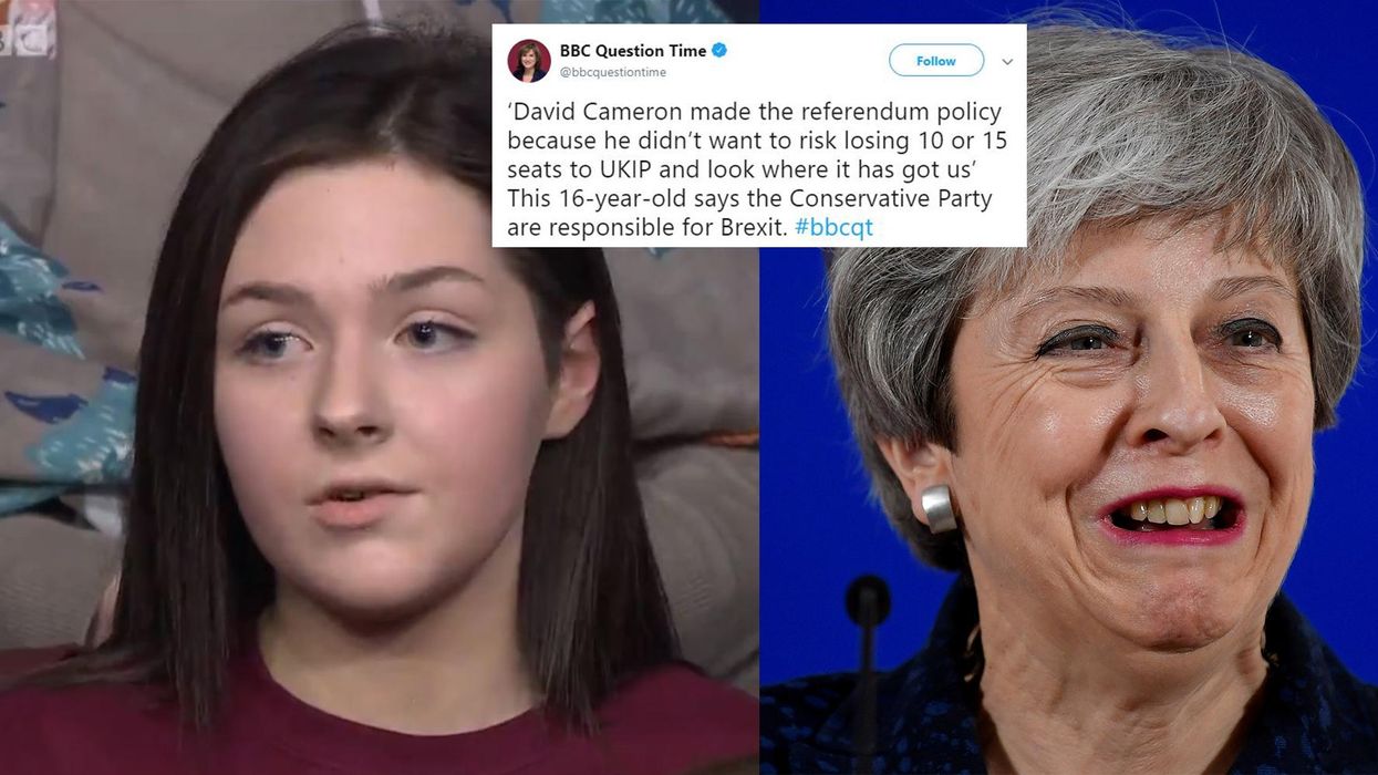 Question Time: 16-year-old audience member perfectly sums up why the Tories are to blame for Brexit