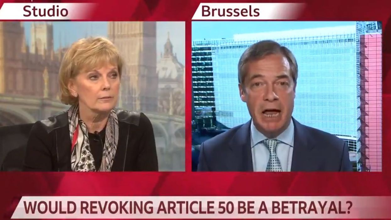 Anna Soubry owns Nigel Farage on live TVafter asking how his 'Brexit march is going?'