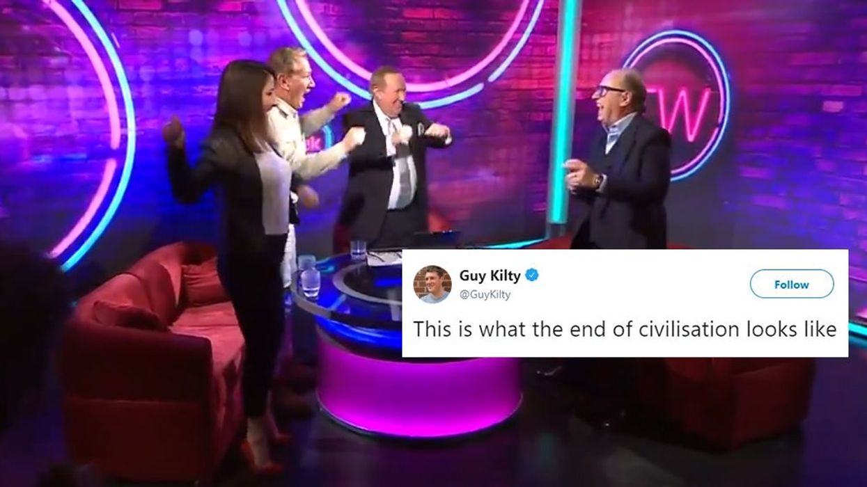 Andrew Neil, Michael Portillo and Liz Kendall dance for Brexit at the end of This Week. Yes, really