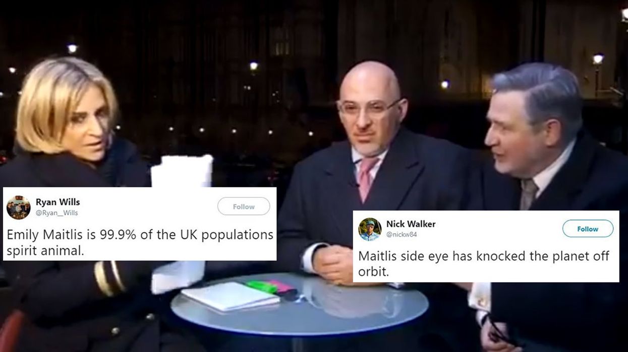 Newsnight host Emily Maitlis gives Labour's Barry Gardiner a side-eye during heated exchange