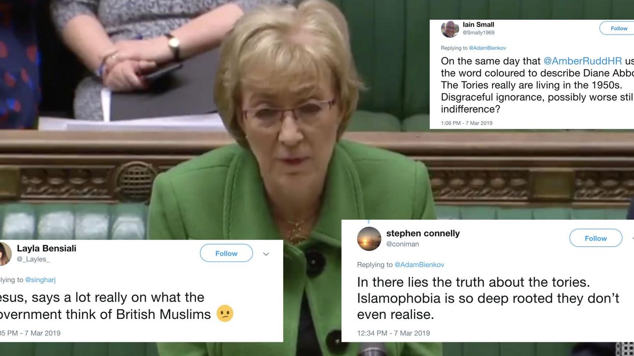 Tory MP Andrea Leadsom slammed for suggesting Islamophobia is a Foreign Office issue