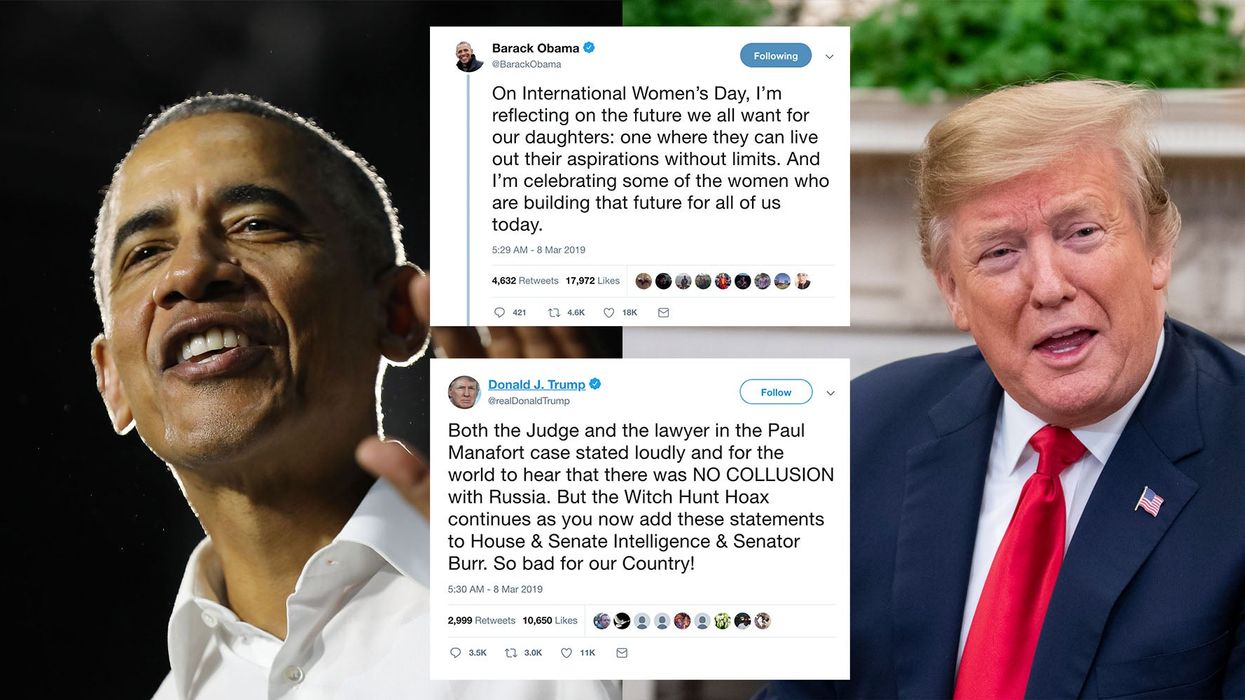 The difference between Trump and Obama on International Women’s Day in two tweets