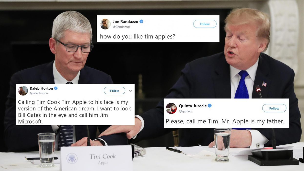 Trump mistakenly called Apple's CEO Tim 'Apple' and the internet responded with memes