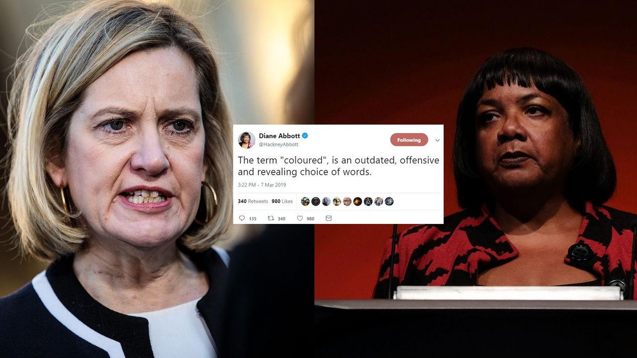 Amber Rudd sparks outrage after calling Diane Abbott a 'coloured woman'