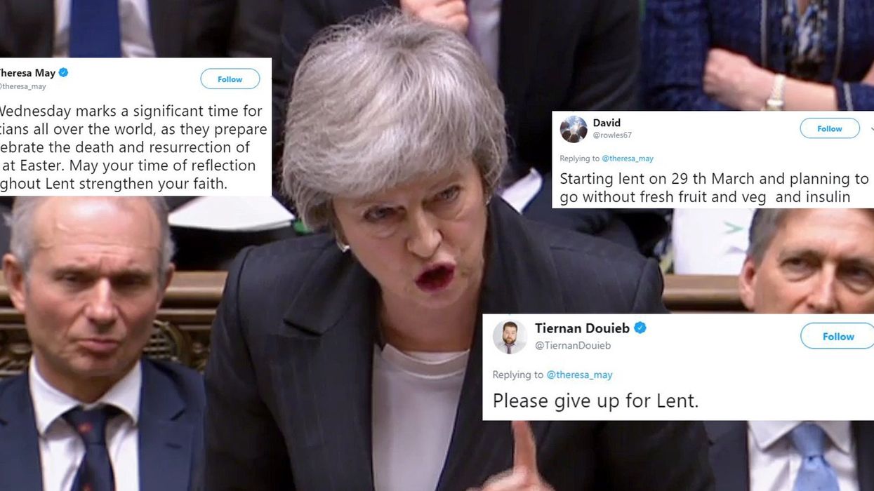Theresa May tweeted about Lent and everyone made the same joke about Brexit