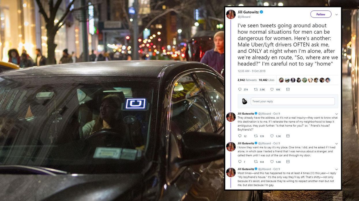 Woman explains why she has to lie to taxi drivers about who she's going home to