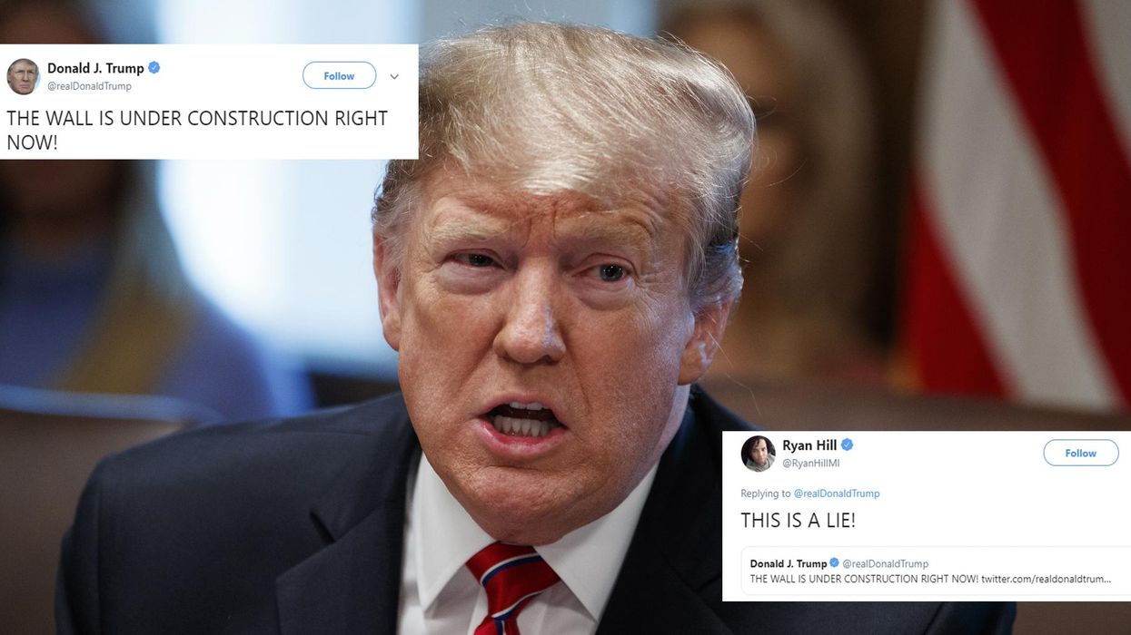 Trump is trying to use footage from five months ago to say his wall is already ‘under construction’