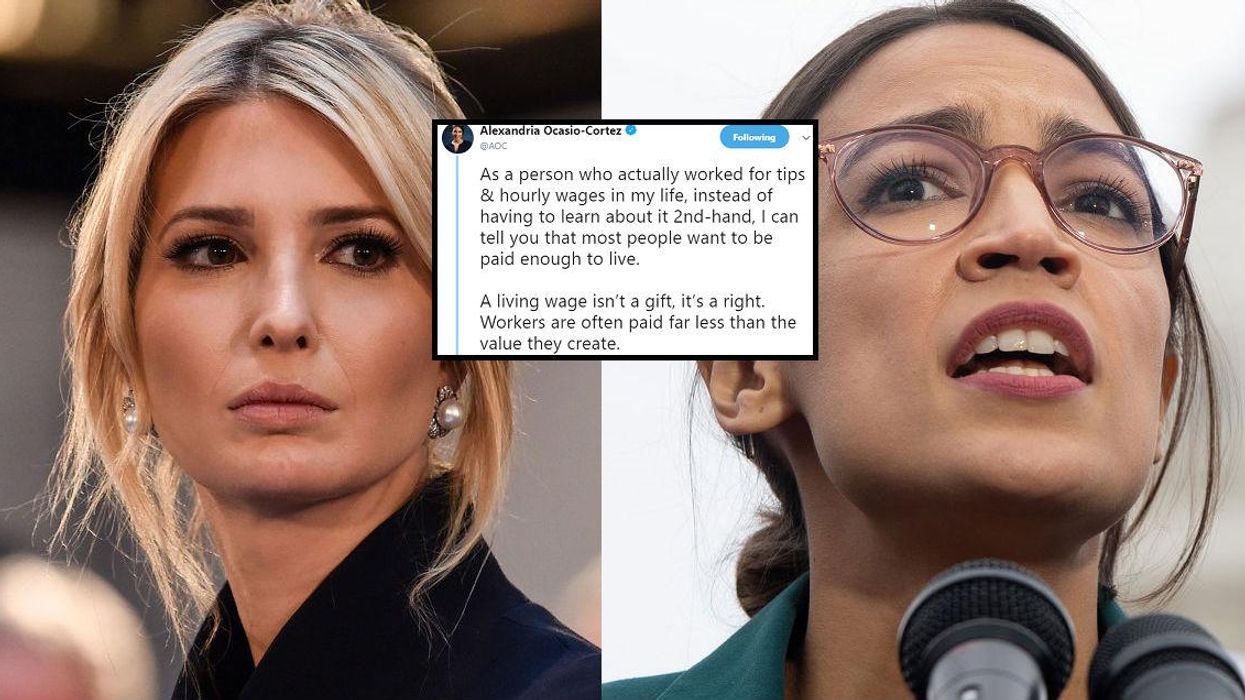 Ocasio-Cortez hits back at Ivanka Trump after she claimed people don't want a living wage