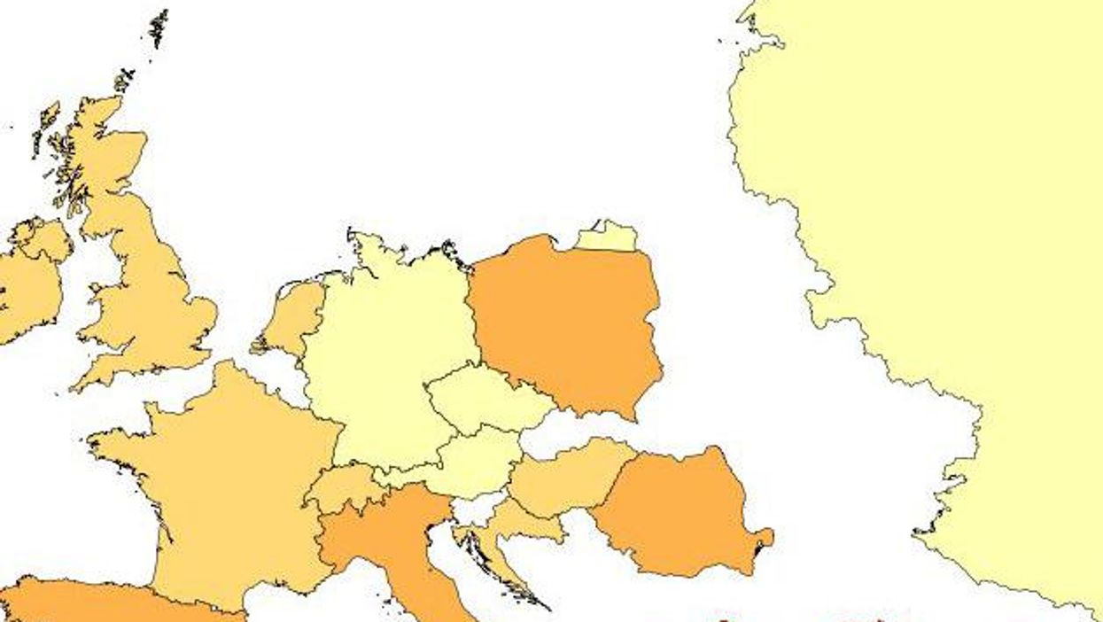 A map of the world according to the average age people lose their virginity