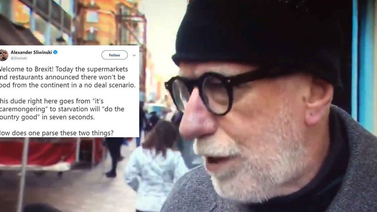 Brexit: Man on BBC News says it 'will do the country good to go without food'