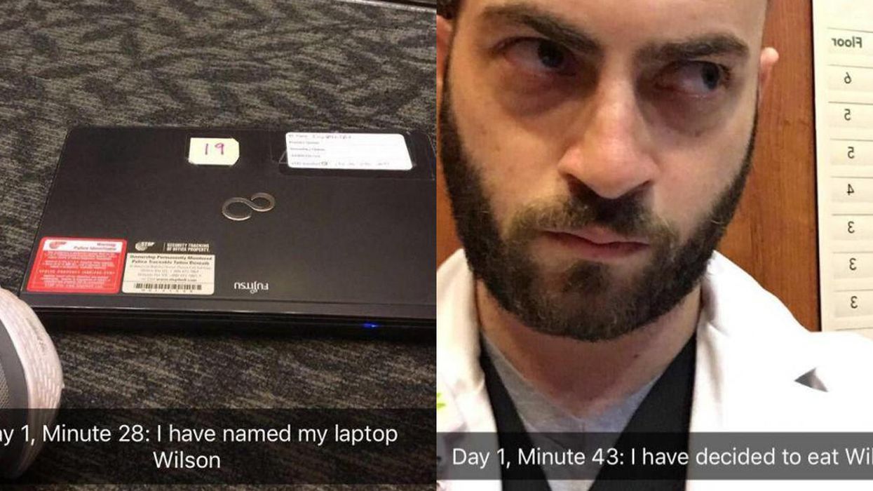 A doctor got stuck in a lift before his first surgery and went viral