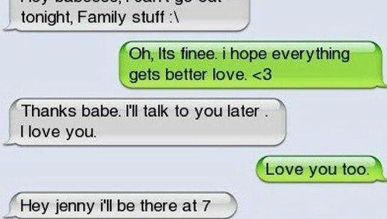 The awkward moment cheaters get busted via text