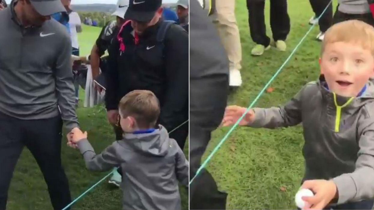 Rory McIlroy just gave a kid a golf ball and his reaction was perfect