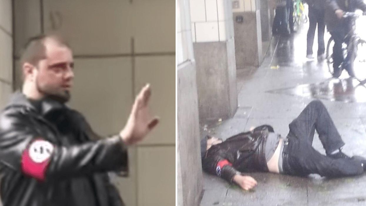 Two photos show how long Twitter took to track a Nazi