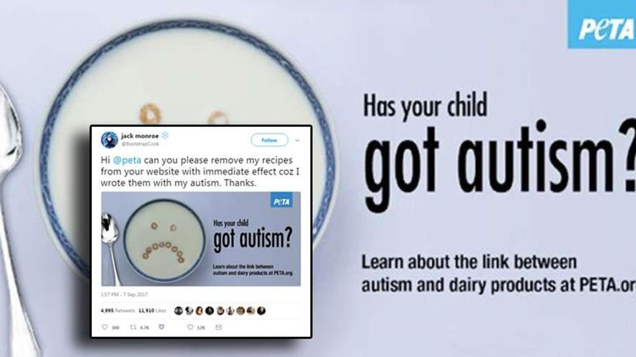 Peta continues to link dairy and Autism and people are furious