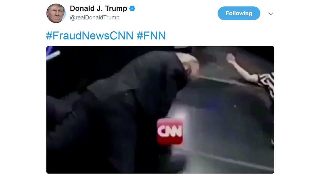 Donald Trump tweeted a video of himself beating up CNN and the internet can't handle it