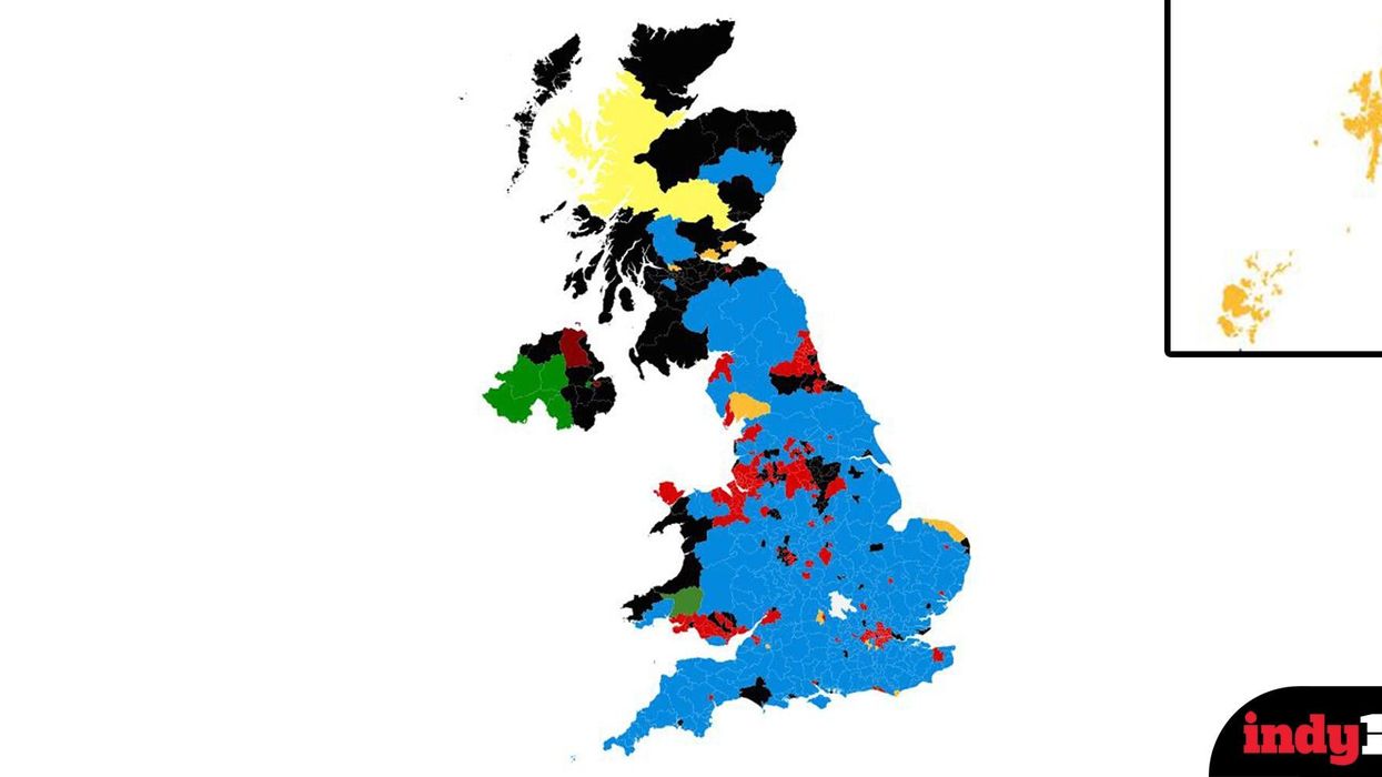 Here are all the constituencies where 'not voting' would have won
