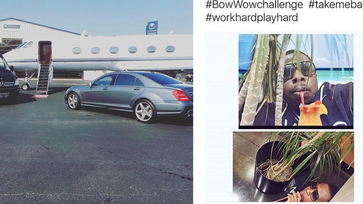 Bow Wow posting an image of a 'private jet' before being caught flying commercial has created a game
