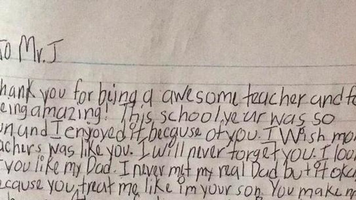 This student's note to his teacher is the most heartwarming thing you'll read today