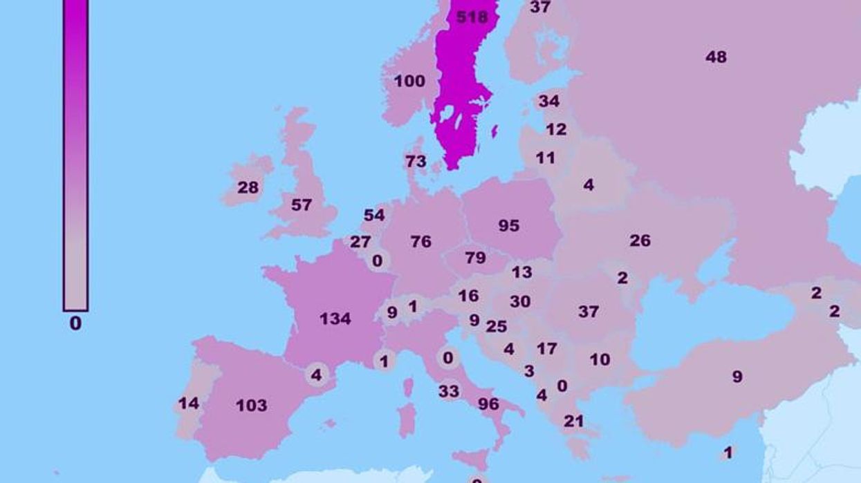 The map of Europe by the most attractive citizens