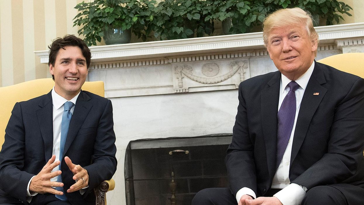 Donald Trump and Justin Trudeau were asked the same question - their answers said it all.