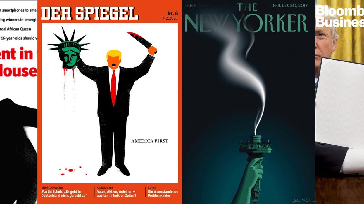 How magazines around the world have reacted to Trump's first days in office