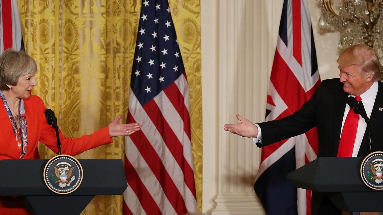 Theresa May congratulated Trump on a 'stunning' victory. This is how the internet reacted