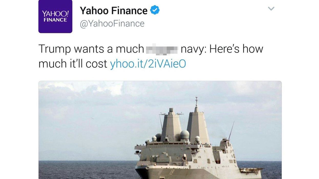 The typo in this tweet is so unfortunate that it will make you put your head in your hands
