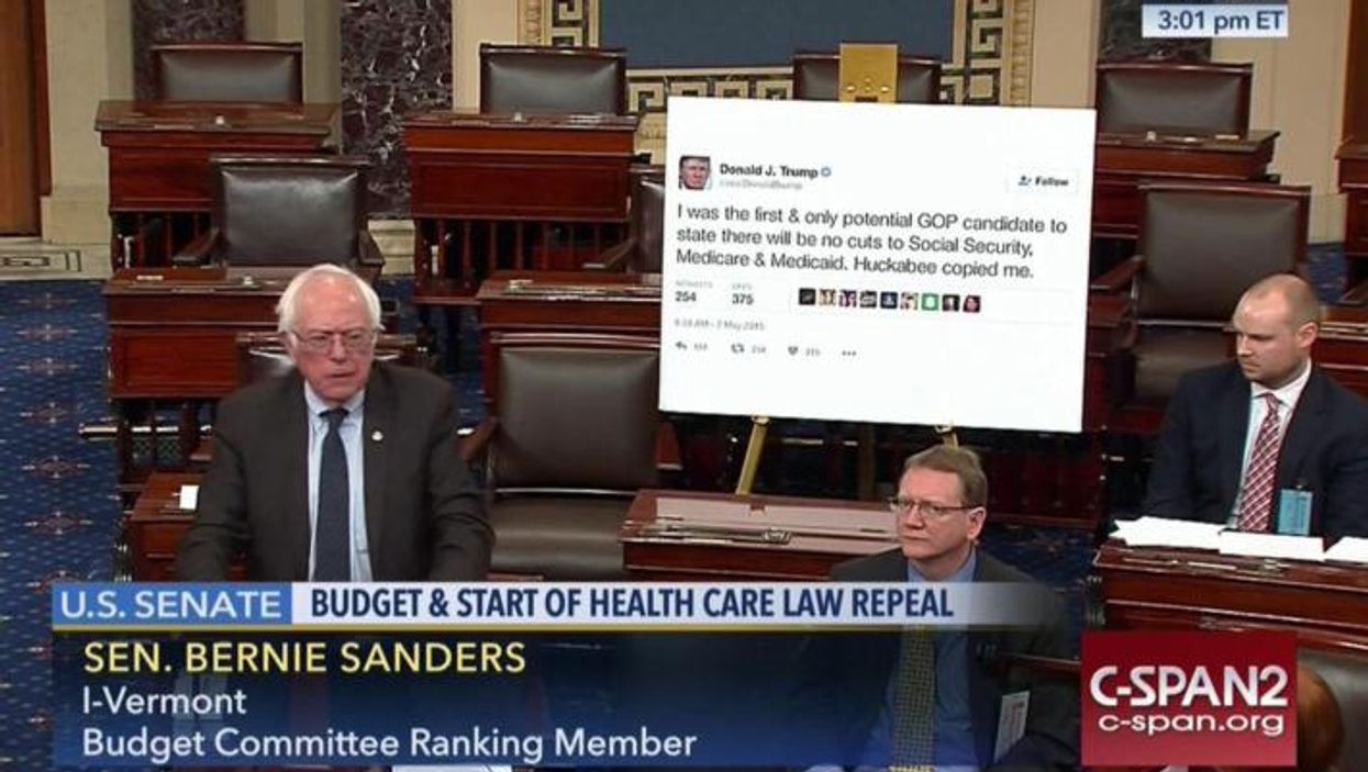 Bernie Sanders took a Trump tweet to the Senate, and the memes are glorious