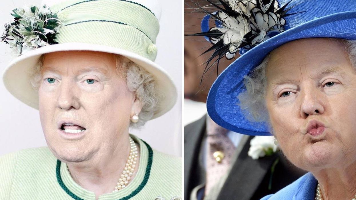 Someone keeps photoshopping Donald Trump's face onto the Queen and it's terrifying