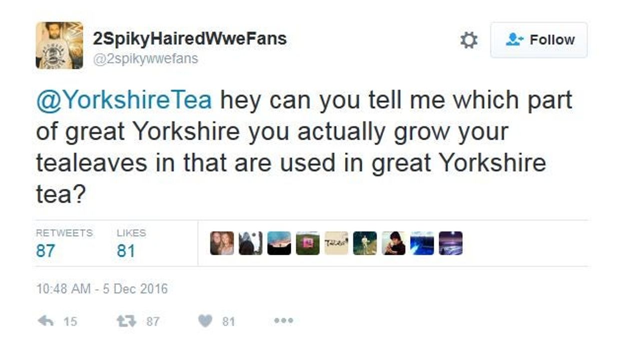 Man complains about Yorkshire Tea being 'foreign', gets fantastically owned by their social media team