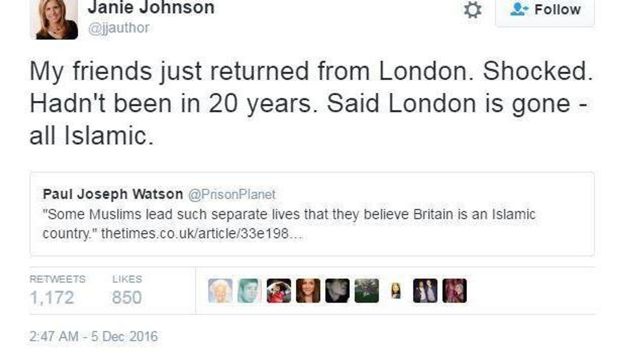 American pundit says London has 'gone all Islamic', Londoners quickly prove her wrong