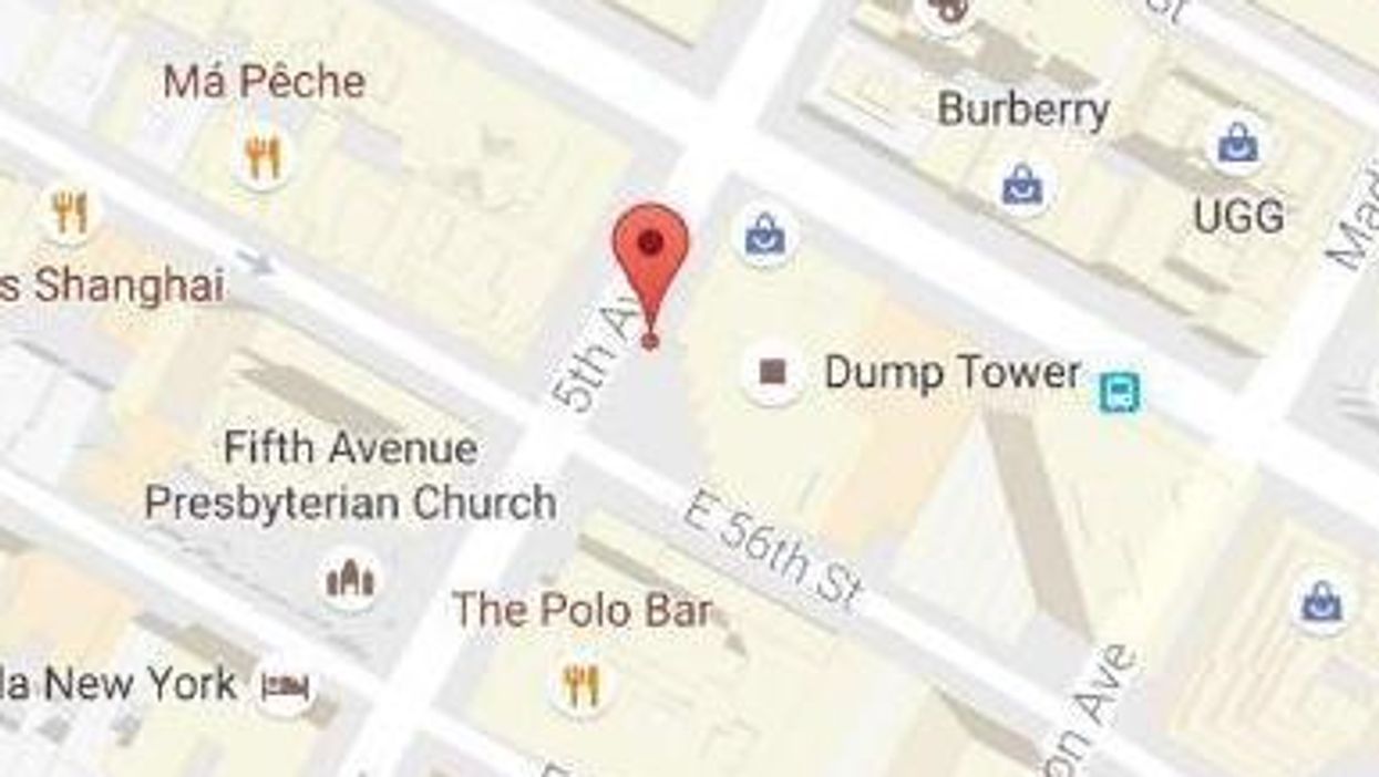 Trump Tower renamed Dump Tower on Google Maps