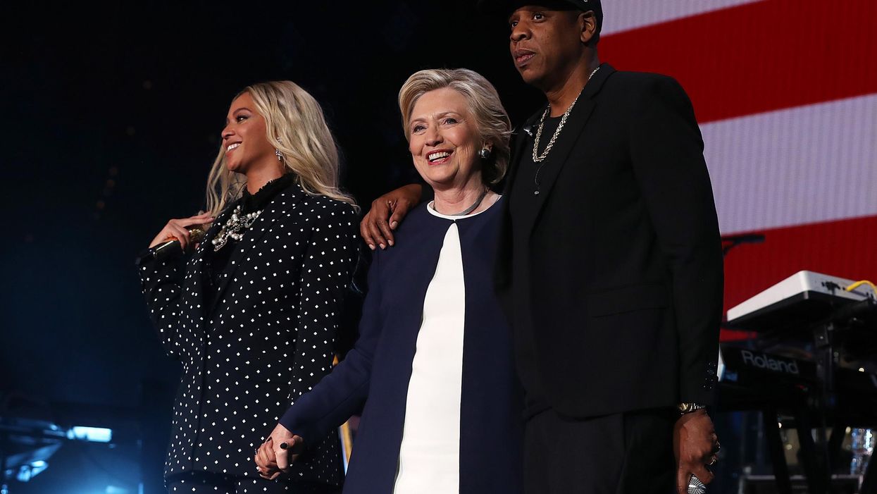 The poster behind Jay Z and Beyonce hid the secret to Donald Trump winning this election