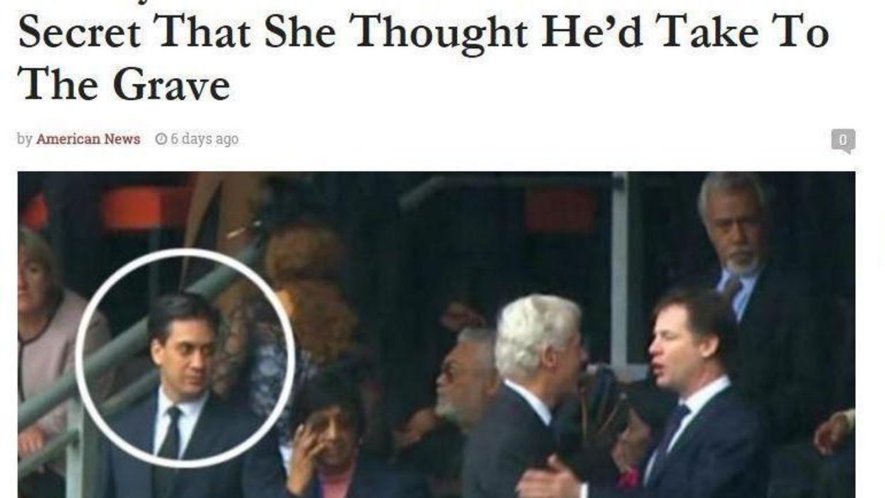 Um, did a right-wing website just confuse Ed Miliband for Hillary Clinton's 'sex fixer' and 'hitman'?