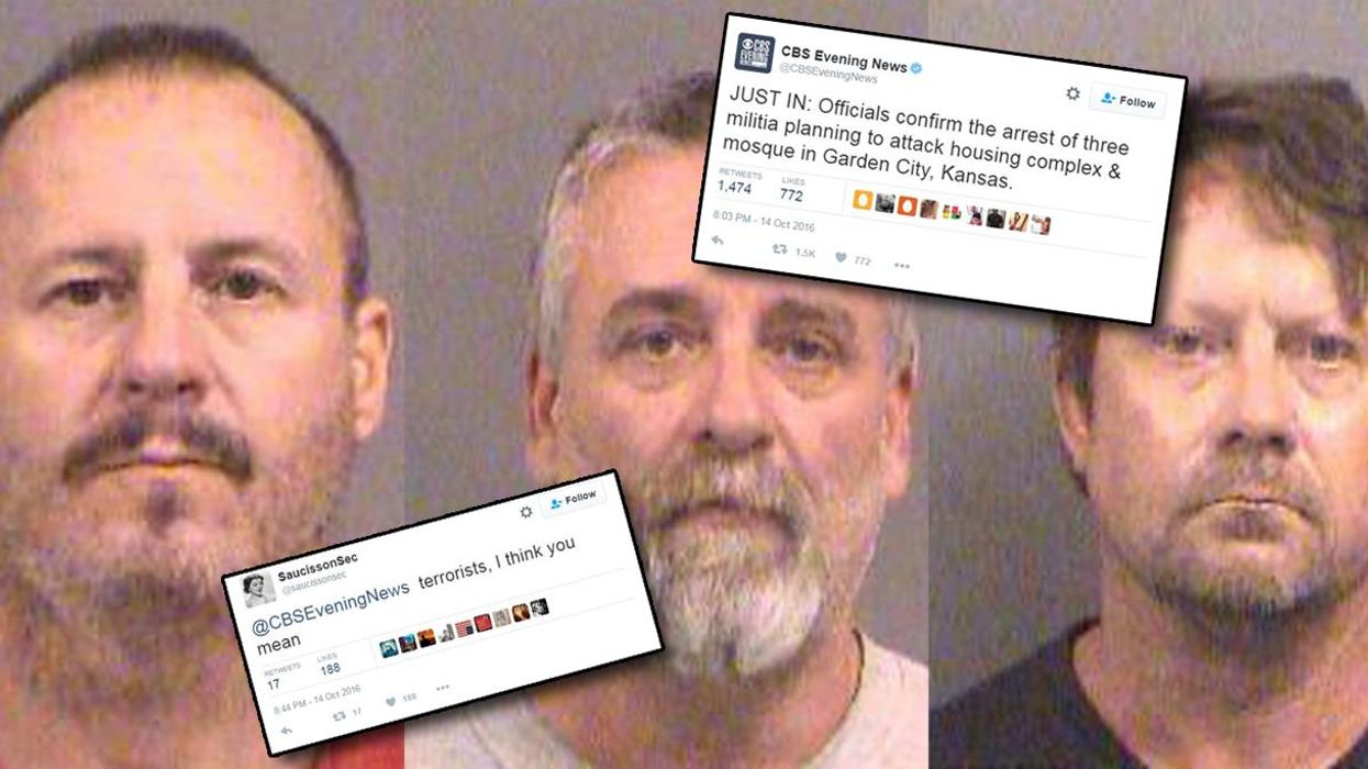 Three men were charged with trying to blow up a mosque. Guess what the media won't call them?