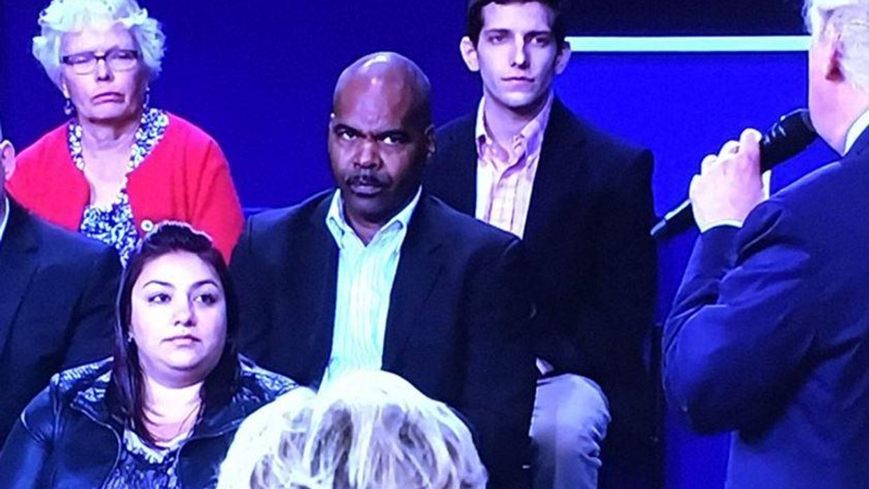 The man caught making this face at Donald Trump has spoken out
