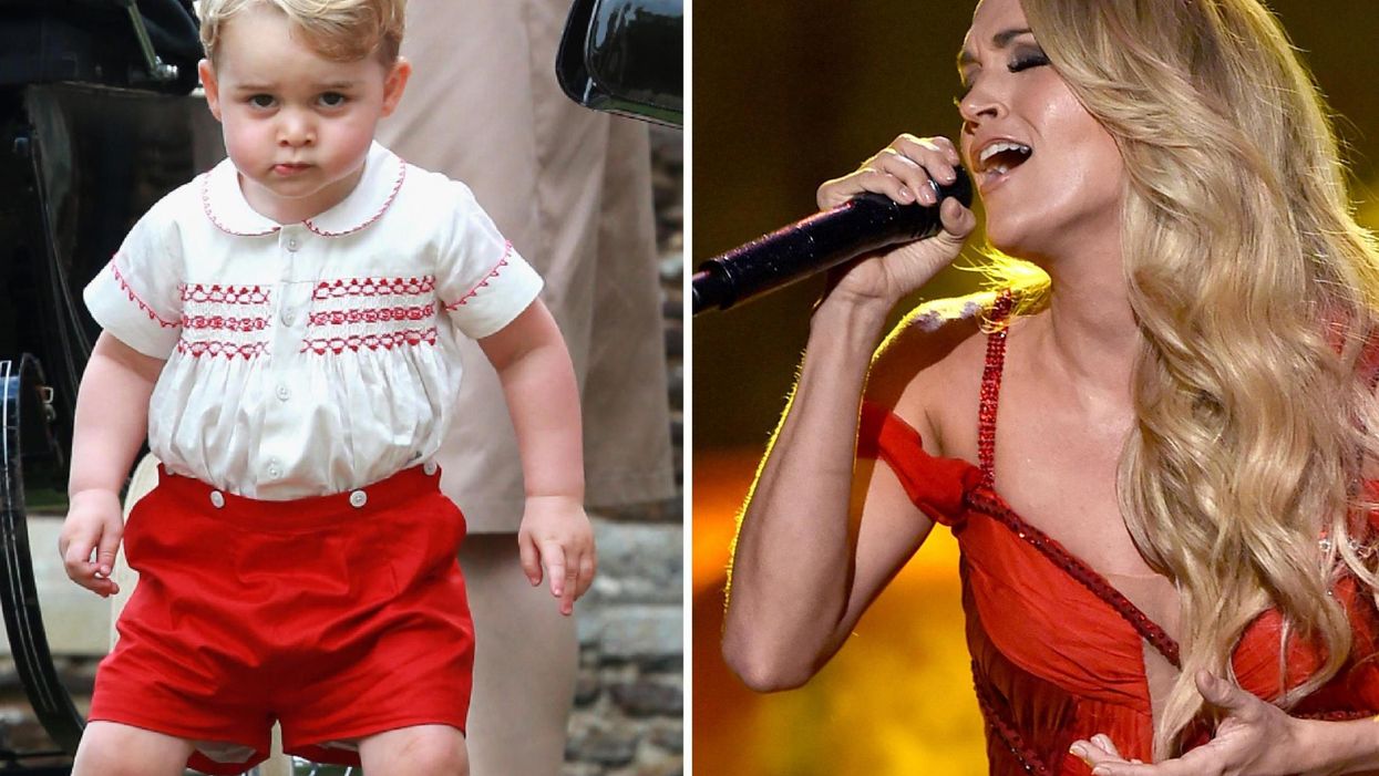 Several newspapers think this woman's knee is 'haunted by Prince George'