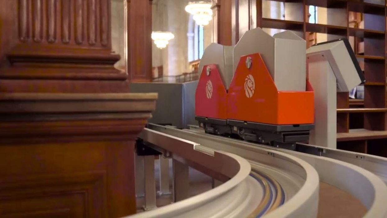 This library has built a railway for books and it's awesome