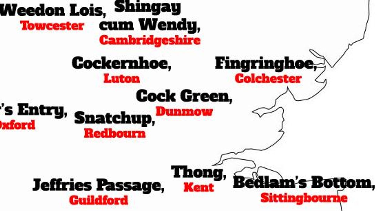 The rudest place names in the British Isles, mapped