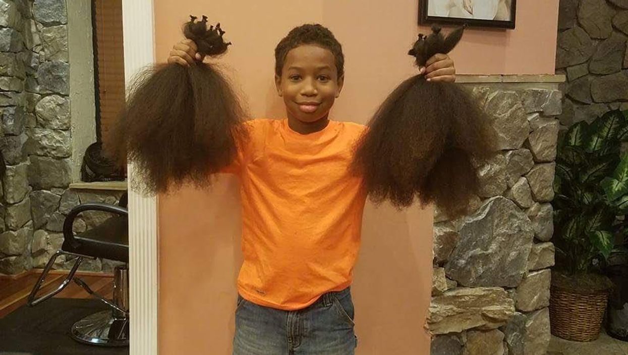 People adore this boy who grew out his hair for two years for children with cancer