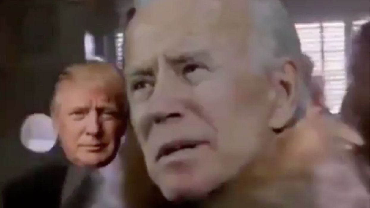 Trump Jr posts bizarre doctored clip of president beating up Biden, Obama and Harris