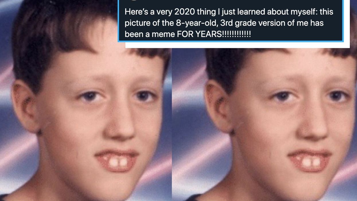 This man just discovered a photo of him as an 8-year-old has been a meme for years