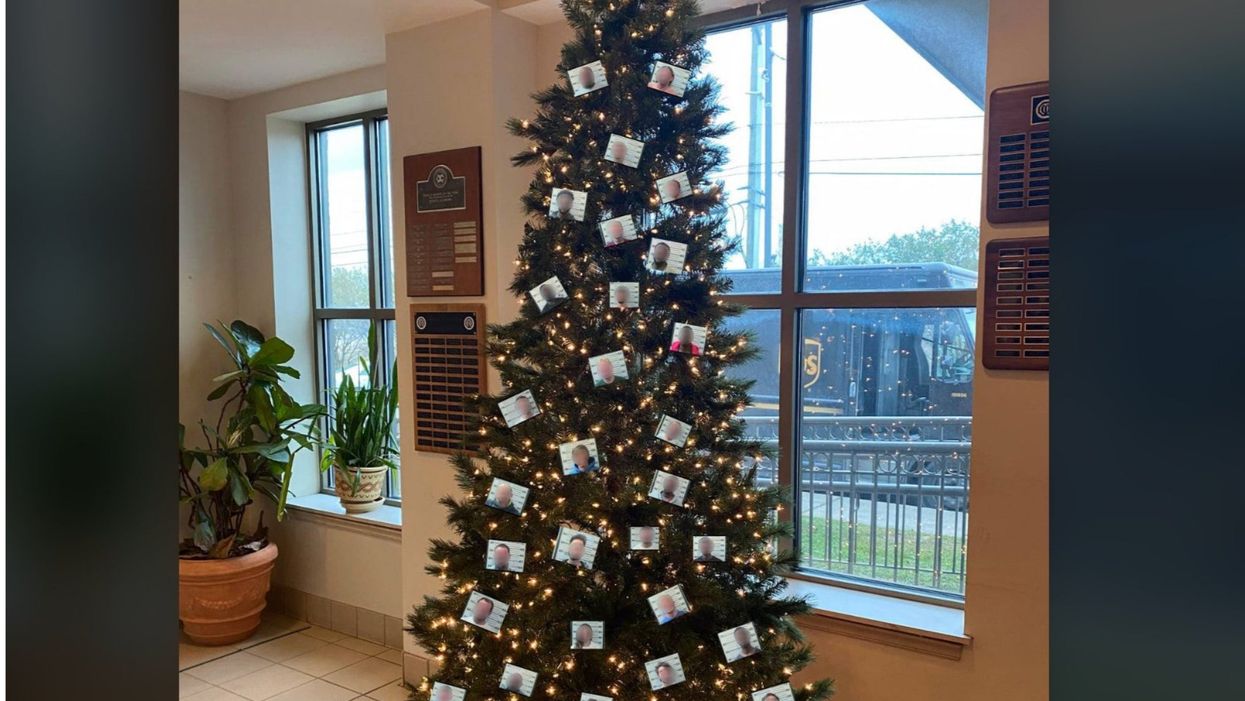 Police department sparks outrage after ‘decorating’ Christmas tree with mugshots