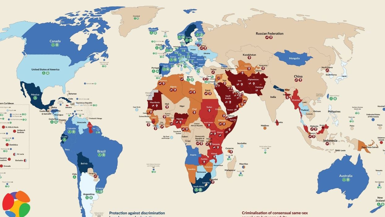 Where same-sex sexual relationships are still illegal in 2020, mapped
