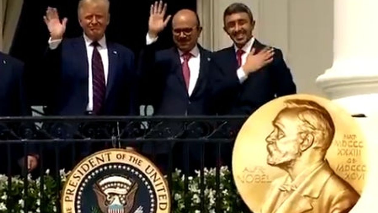 Trump shares photoshopped video of him wearing a Nobel Prize despite never winning one