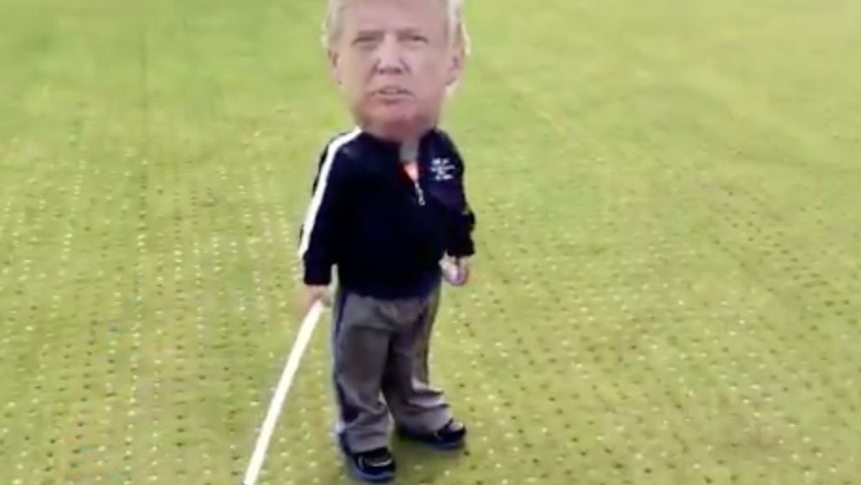 Jimmy Kimmel mocks Trump with video of him as a toddler on a golf course