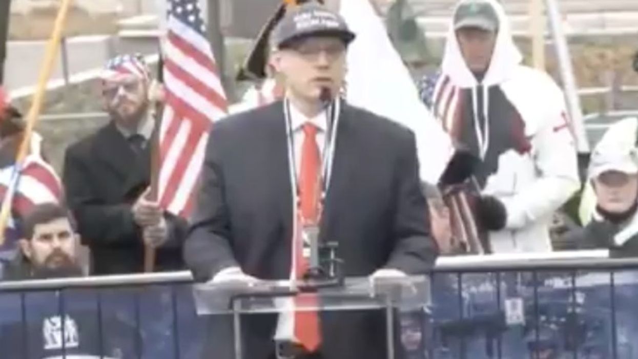Pro-Trump rally speaker in DC tells protesters to hug while yelling ‘mass spreader event’ repeatedly