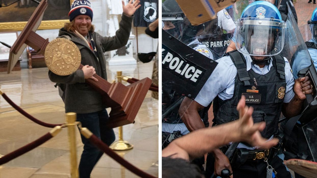 Why police response to the Capitol riot is being compared to the BLM protests